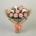 12 Bali Pink Roses With 3 Calla Lilies