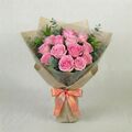 12 bali pink rose bouquet