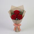 3 Wrapped Bali Red Roses