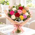 mixed bright roses