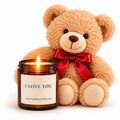 teddy and candle