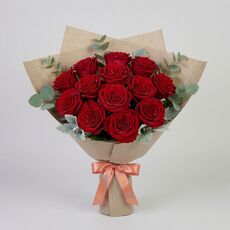12 bali red roses bouquet