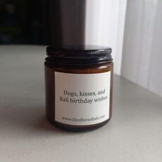 Organic Soy White Tea Candle With Message