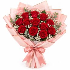 12 red roses