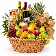 cheese fruit and wine hamper