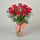 12 Bali Red Roses With Vase