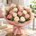 12 cream and pink roses