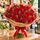 24 red roses in a bunch