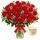 24 red roses in a vase