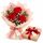 3 red roses and chocolates