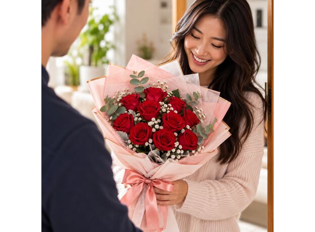 12 red roses