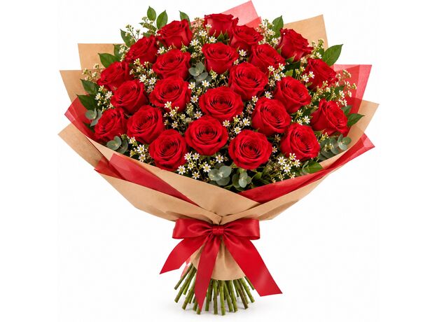 24 red roses
