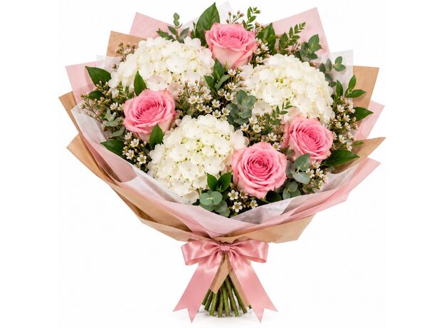 rose and hydrangea